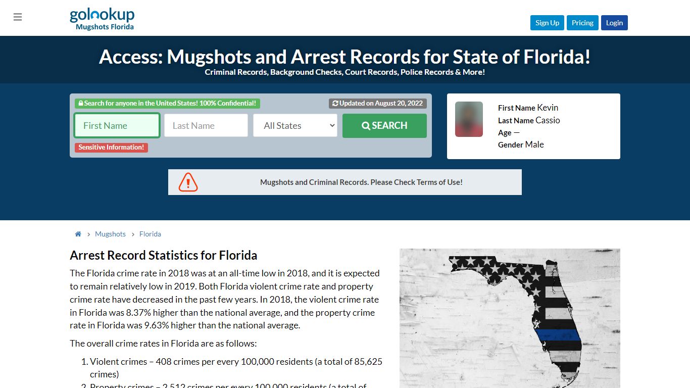 Mugshots Florida, Florida Mugshots, Florida Arrest Records - GoLookUp